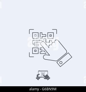 Qrcode thin icon Stock Vector