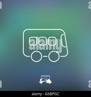 Bus icon - Thin series Stock Vector