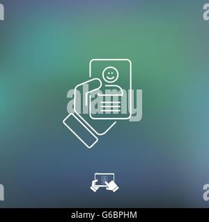 ID card icon - Thin series Stock Vector