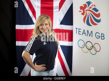 Great Britain's Emily Sarsfield poses during the media open day at the University of Bath, Bath Stock Photo