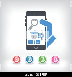 Car-pooling application concept Stock Vector