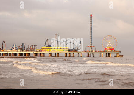 Galveston Island Pleasure Pier Stock Photo