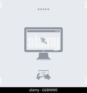 Monitor icon, monitor vector, monitor symbol, monitor design, monitor app, monitor illustration, monitor JPG, monitor picture, m Stock Vector