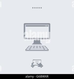 Computer icon, computer vector, computer symbol, computer design, computer app, computer illustration, computer JPG, computer pi Stock Vector