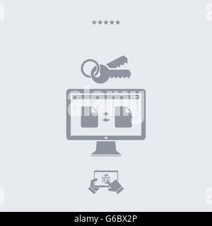 Protected transfer icon, protected transfer vector, protected transfer symbol, protected transfer app, protected transfer illust Stock Vector