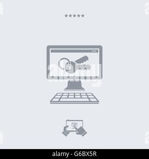 Computer password icon, computer password vector, computer password symbol, computer password illustration, computer password li Stock Vector