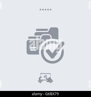 Check folders icon, check folders vector, check folders symbol, check folders design, check folders app, check folders illustrat Stock Vector