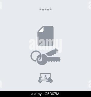 Lock file icon, safe file vector, protected file symbol, secure file design, password file app, locked file illustration, protec Stock Vector