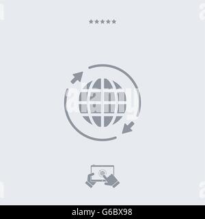 World connection icon, world connection vector, world connection symbol, world connection design, world connection illustration, Stock Vector