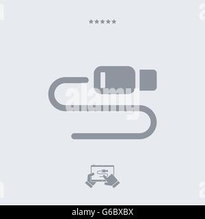 USB icon, USB vector, USB symbol, USB design, USB app, USB illustration, USB JPG, USB picture, USB button, USB link. PART OF A S Stock Vector