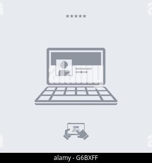 Account icon, account vector, account laptop symbol, account design, account app, account illustration, account JPG, account pic Stock Vector