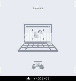Resolution laptop icon, resolution laptop vector, resolution symbol, laptop concept, resolution symbol, resolution illustration, Stock Vector