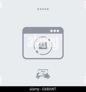 Window folder icon, window folder vector, window folder symbol, window folder app, window folder picture, window folder button,  Stock Vector