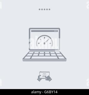 Speed test icon, speed test vector, speed test symbol, speed test design, speed test app, speed test illustration, speed test bu Stock Vector