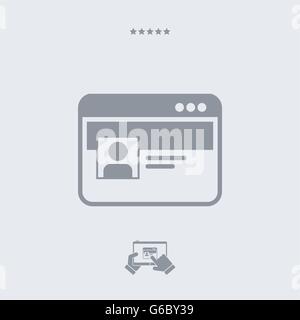 Profile window icon, profile window vector, profile window symbol, profile window design, profile window app, profile window JPG Stock Vector