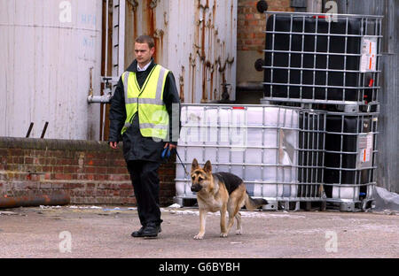 The Clays Ltd printing firm in Bungay, on the day Donald Parfitt, 44, a forklift truck driver at the firm, admitted stealing pages from the latest Harry Potter novel, Harry Potter and The Order of the Phoenix, at Lowestoft Magistrates Court, Suffolk. * James Terry, prosecuting, told the court that Parfitt was arrested a week ago after attempts were made to sell the stolen pages to The Sun. Stock Photo