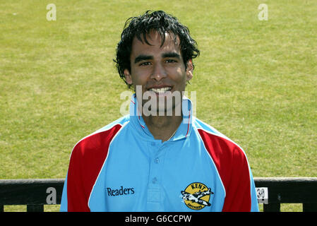 Amjad Khan - Kent Cricket. Amjad Khan - Kent County Cricket Club Photocall. Stock Photo