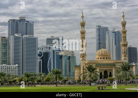 United Arab Emirates, Sharjah, Al Noor Mosque, Stock Photo