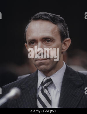 Judge David Souter testifies at his confirmation hearings before the Senate Judiciary Committee  Credit: Mark Reinstein Stock Photo