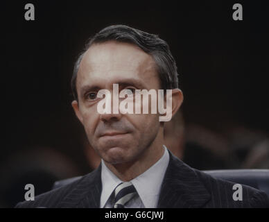 Judge David Souter testifies at his confirmation hearings before the Senate Judiciary Committee  Credit: Mark Reinstein Stock Photo