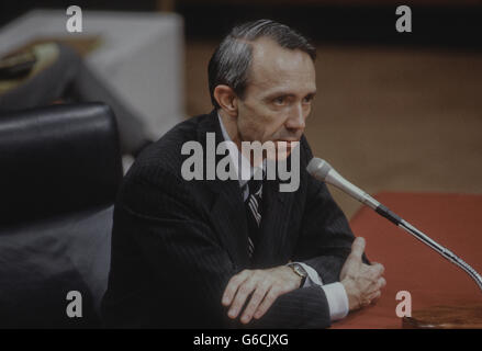 Judge David Souter testifies at his confirmation hearings before the Senate Judiciary Committee  Credit: Mark Reinstein Stock Photo