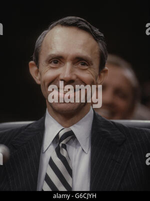 Judge David Souter testifies at his confirmation hearings before the Senate Judiciary Committee  Credit: Mark Reinstein Stock Photo