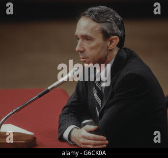 Judge David Souter testifies at his confirmation hearings before the Senate Judiciary Committee  Credit: Mark Reinstein Stock Photo