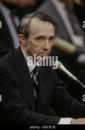 Judge David Souter testifies at his confirmation hearings before the Senate Judiciary Committee  Credit: Mark Reinstein Stock Photo