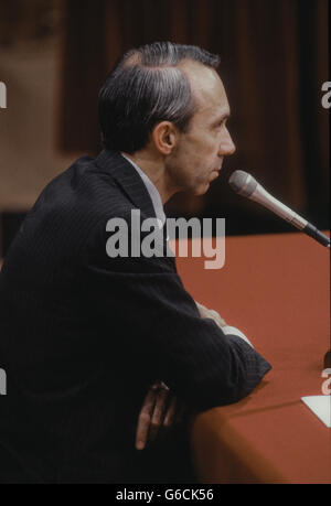 Judge David Souter testifies at his confirmation hearings before the Senate Judiciary Committee  Credit: Mark Reinstein Stock Photo