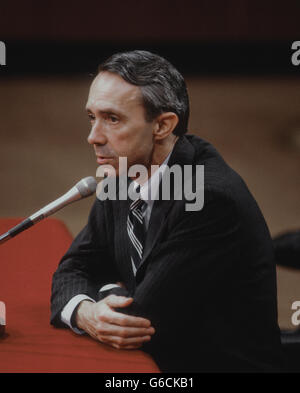 Judge David Souter testifies at his confirmation hearings before the Senate Judiciary Committee  Credit: Mark Reinstein Stock Photo