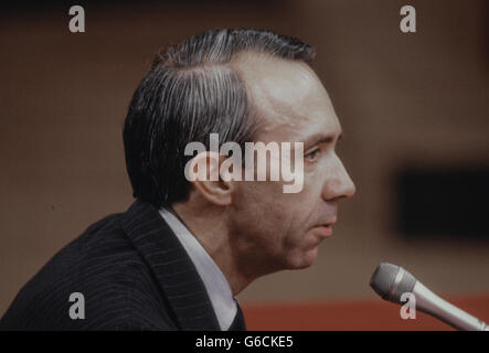 Judge David Souter testifies at his confirmation hearings before the Senate Judiciary Committee  Credit: Mark Reinstein Stock Photo