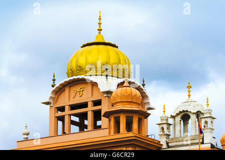 Golden dome of the Central Gurdwara Centre,  Glasgow, Scotland, UK Stock Photo