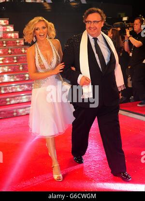 Rachel Riley and Mark Benton arriving for the Strictly Come Dancing Photocall at Elstree Studios, London. Stock Photo