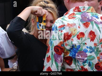 Billie Piper, with her husband Chris Evans at 'A Taste of Soho', a two day family street festival in Soho, London, to mark the end of Totally London Month. Stock Photo