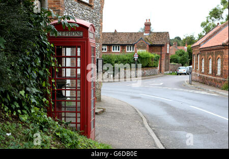 General view of Flitcham, Norfolk, a neighbouring village to Anmer, and Anmer Hall, on the Royal Sandringham Estate in Norfolk, which the Duke and Duchess of Cambridge will use as their country home. Stock Photo