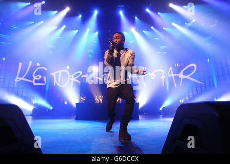 Kendrick Lamar - iTunes Festival - London. Kendrick Lamar performs at the iTunes Festival at the Roundhouse in London. Stock Photo