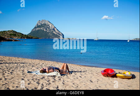 The Beach At Porto Paolo Sardinia Italy Stock Photo