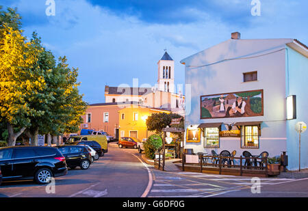 San Teodoro at Night Sardinia Italy Stock Photo