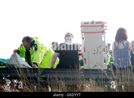 Isle of Sheppey bridge crash Stock Photo