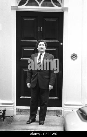 Politics - Chancellor of the Exchequer Nigel Lawson - Downing Street, London Stock Photo