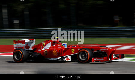 Ferrari's Felipe Massa during qualifying day for the 2013 Italian Grand Prix at the Autodromo di Monza in Monza, Italy. Stock Photo