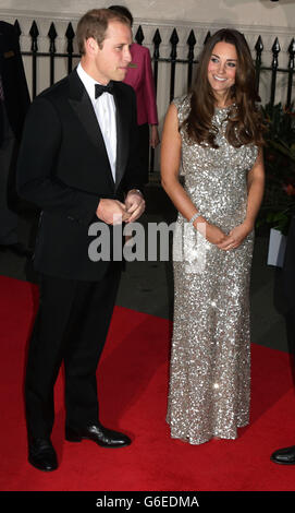 The Duke and Duchess of Cambridge arriving for the inaugural Tusk Conservation Awards - which celebrate outstanding achievement in the field of African conservation - at The Royal Society in central London. Stock Photo