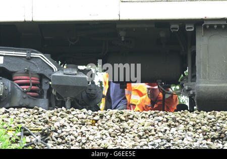 Gatwick Express derailment Stock Photo