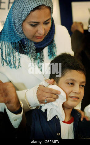 Iraq War victim Ali Abbas pictured in ICU at Ibn Sina Hospital in