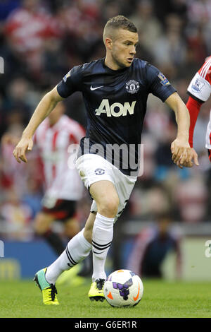 Soccer - Barclays Premier League - Sunderland v Manchester United - Stadium of Light. Tom Cleverley, Manchester United Stock Photo