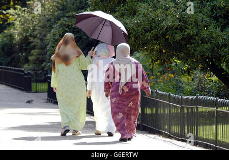 Summer heatwave parasol Stock Photo