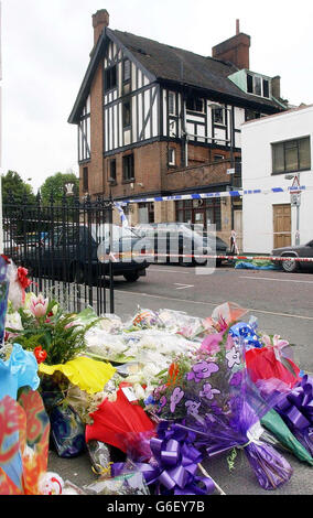 Floral tributes at the Prince of Wales Pub in Stoke Newington, north London, following an arson attack. A three-year-old boy, an eight-year-old girl and a man who tried to rescue them remained in a critical condition in hospital. * ... as police hunted an arsonist who torched the Prince of Wales, killing two boys. Christopher Knight, 10, and his half-brother, Charlie, five, died when a fire tore through the pub in Stoke Newington. They had been asleep upstairs with three other children in the pub in Neville Road, when the fire broke out at around 5.30am on Sunday. 04/09/03: The hero who tried Stock Photo