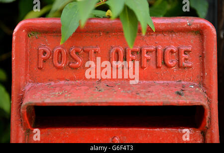 General view of a Post Office post box letter slot Stock Photo