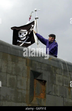 HMS Splendid returns from Gulf Stock Photo