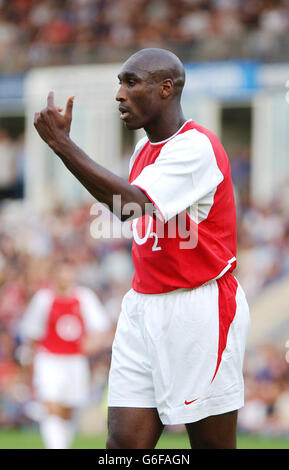 Arsenal defender Sol Campbell in action during the pre-season friendly between Peterborough United and Arsenal at London Road. Stock Photo